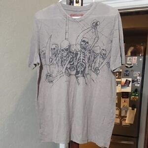 Men's Pirate Skeleton Graphic Tee - Gray